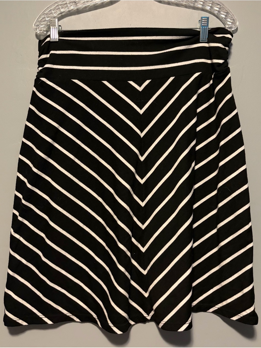 Faded Glory Black and White Striped Skirt